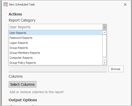 Scheduling an Active Directory user export to run daily and email the report