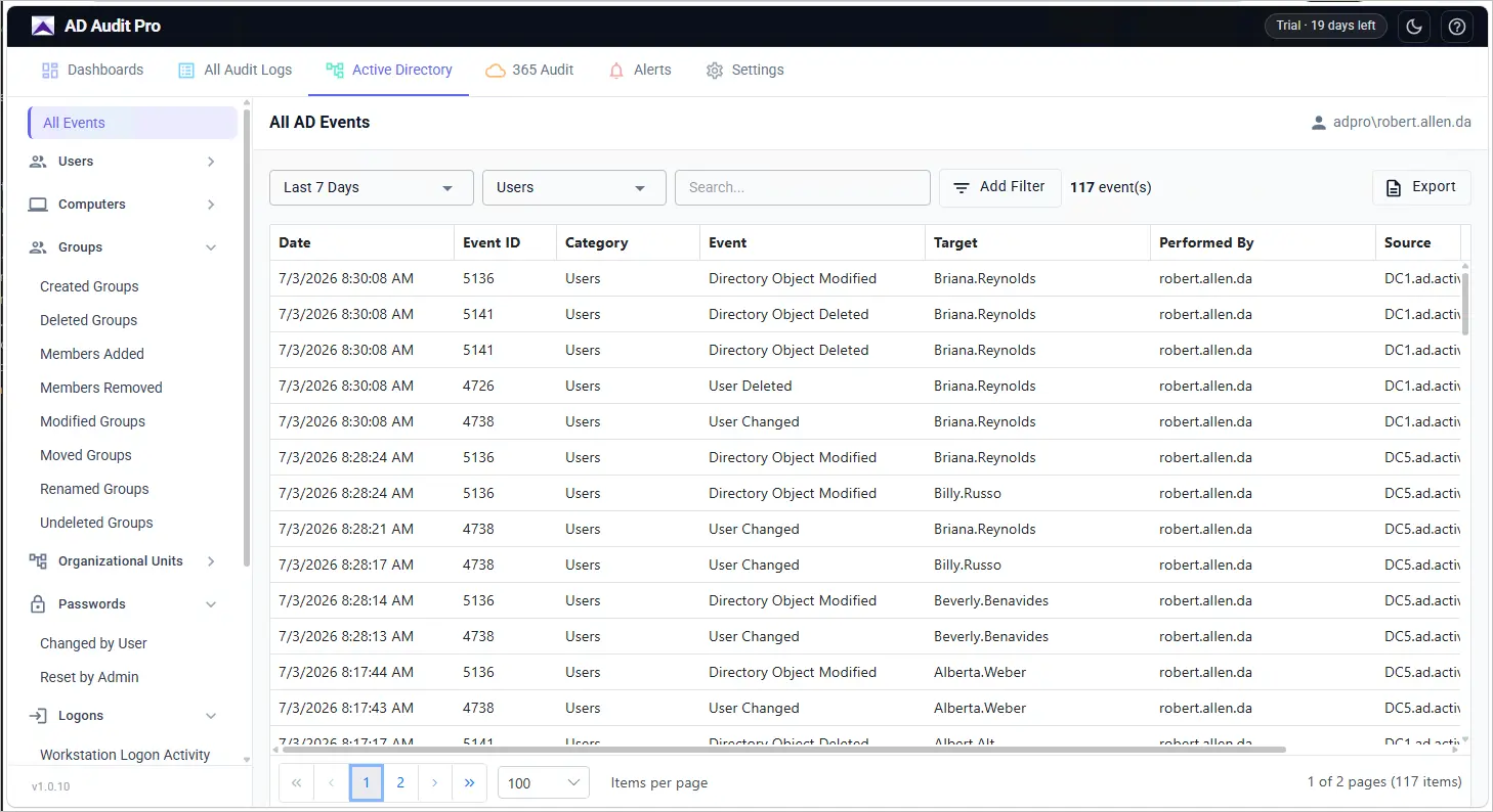 ad audit pro auditing tool
