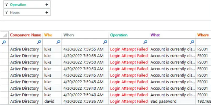 audit logon failure and sucess
