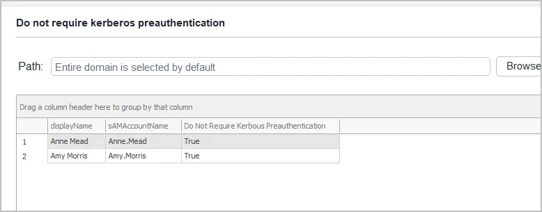 Do not require Kerberos preauthentication