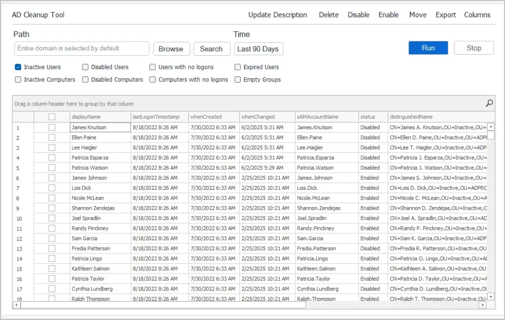 stale accounts in active directory