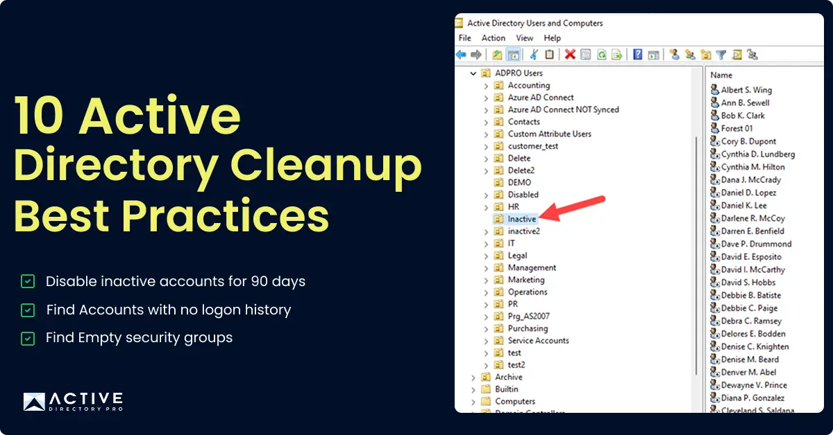 active directory cleanup best practices