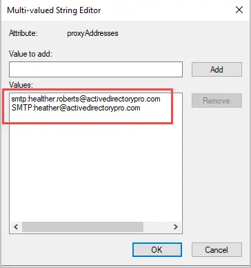 example of secondary email address