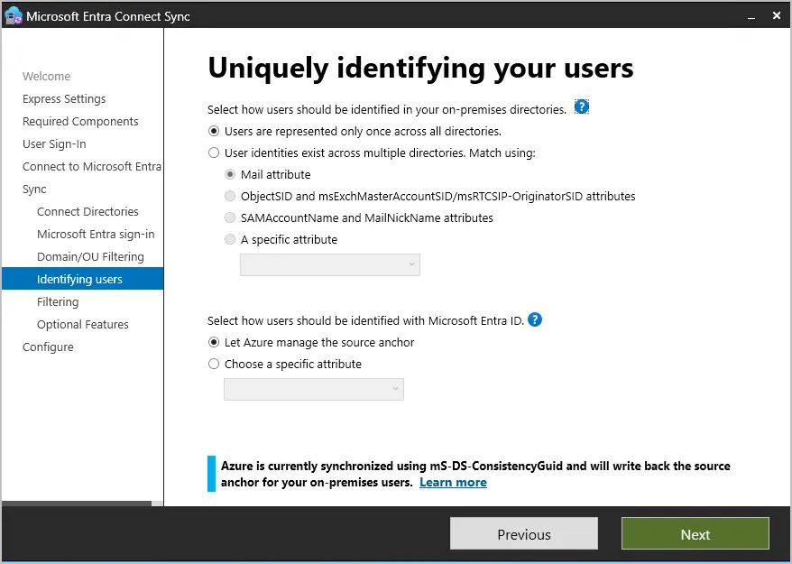 identifying users