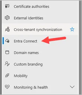 click entra connect