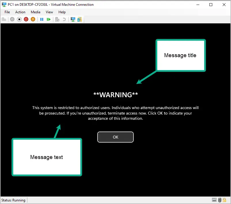 interactive logon message gpo example