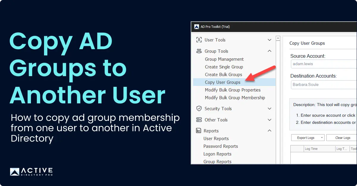 copy ad groups from one user to another