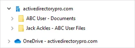 File Explorer showing the user Files synced folder