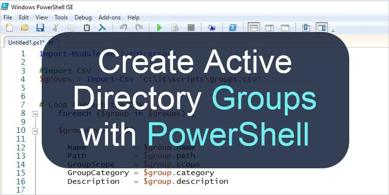 How to create active directory groups with powershell