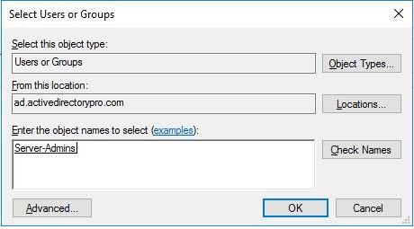 add users or groups to the policy