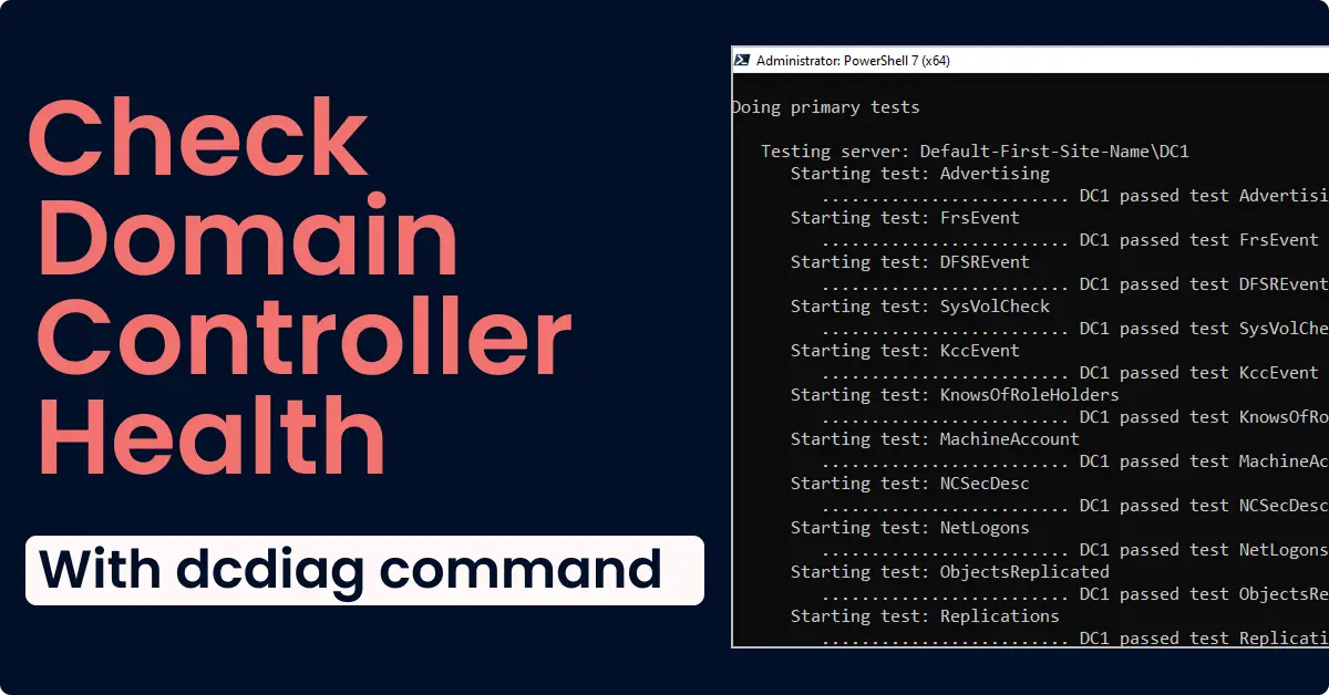 dcdiag command