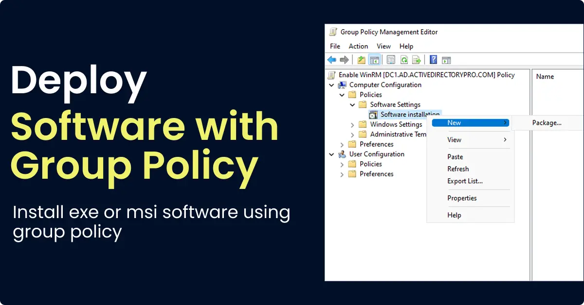 group policy software install guide
