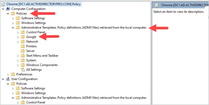 verify chrome template install