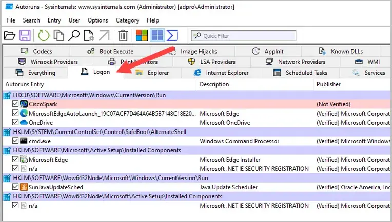 Disable Startup Programs Using Group Policy