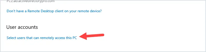 select to add or remove a user