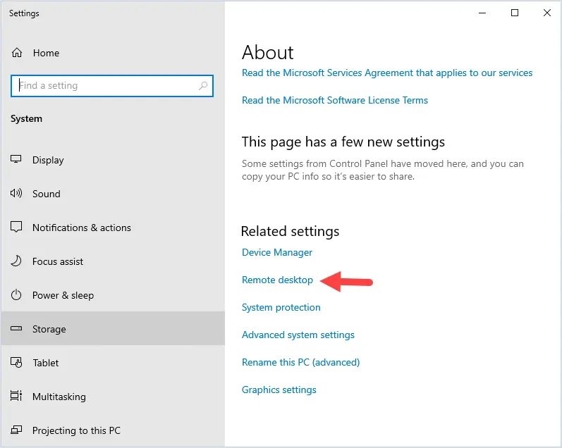 enable rdp on windows server