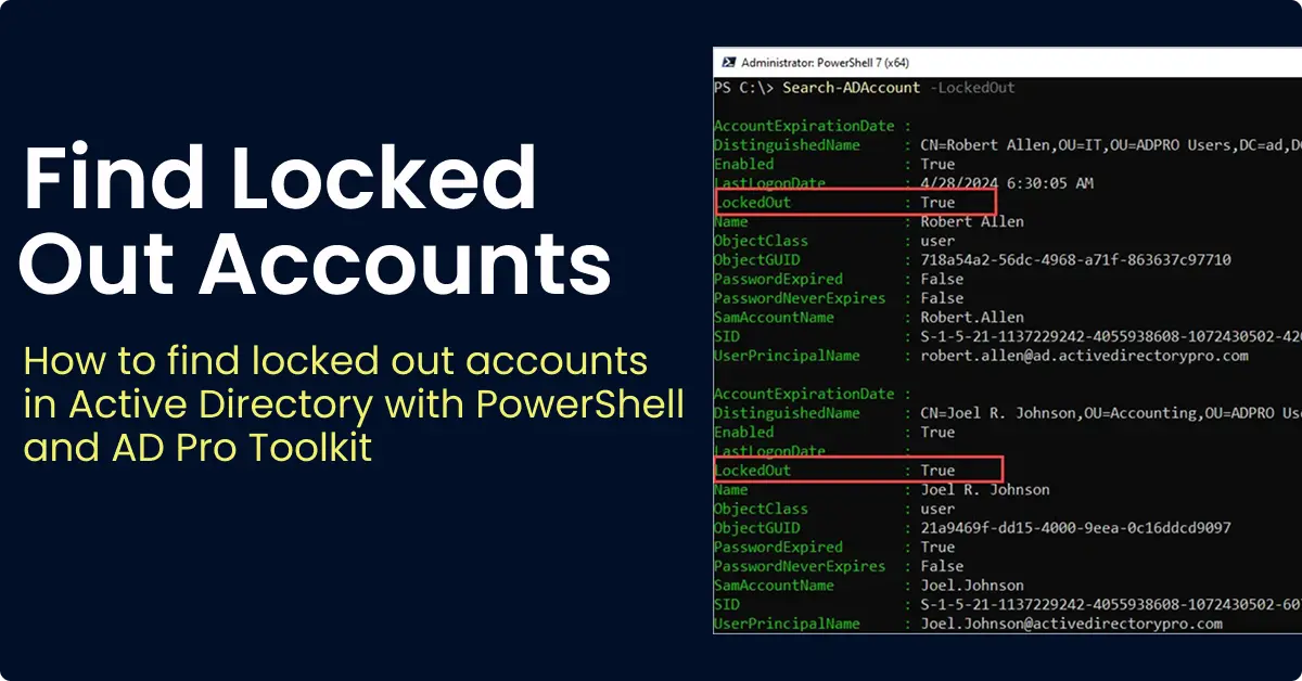 how to find locked out accounts in active directory with powershell