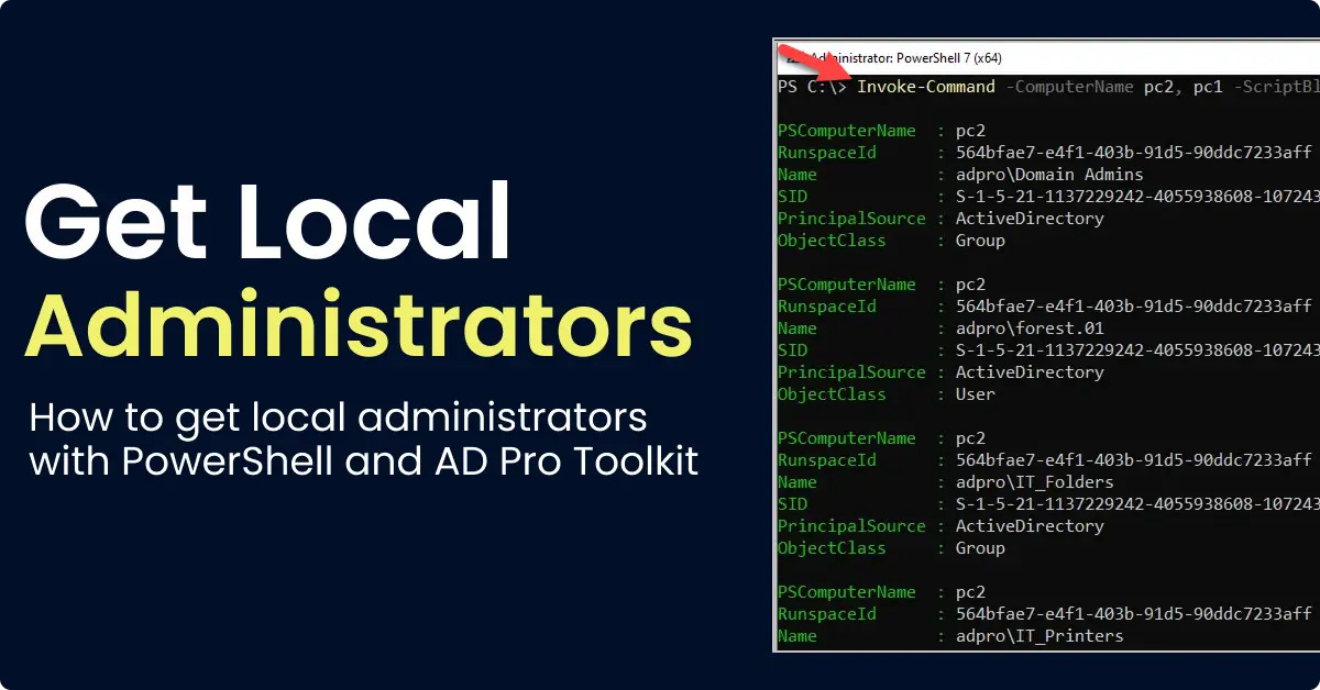 get local administrators powershell