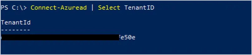 powershell select tenantid