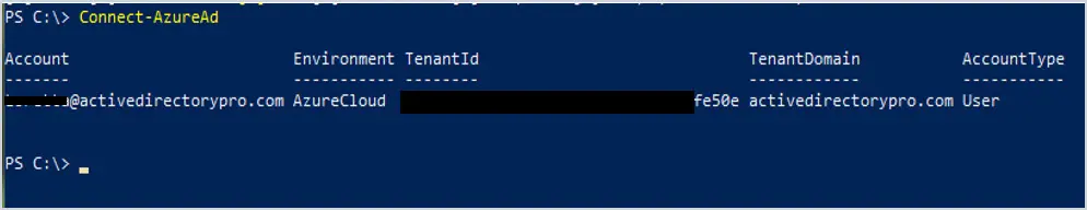 powershell connect-azure-ad