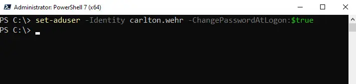 set-aduser change password next logon