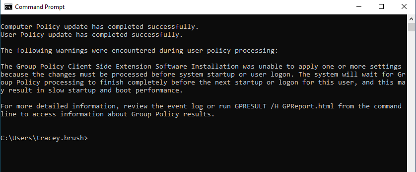 gpupdate software install