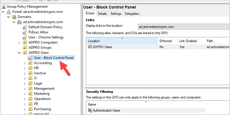 gpmc scope settings