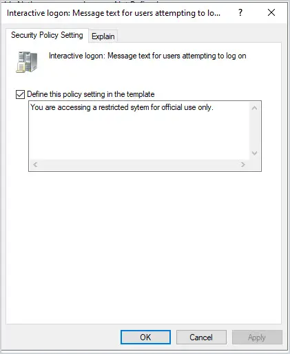 define the gpo policy