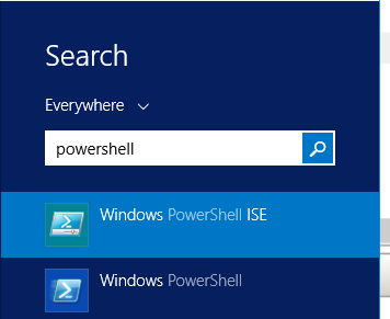 Start menu search returning Windows PowerShell