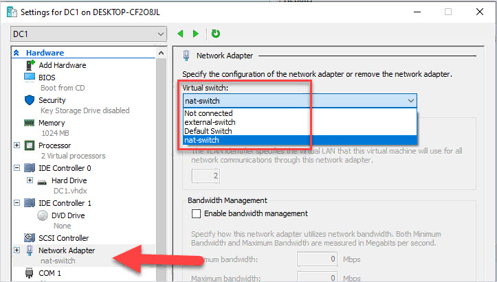 How to Create a NAT Switch on Hyper-V