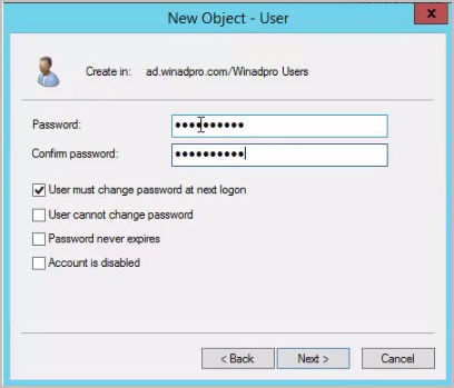 give new user a password