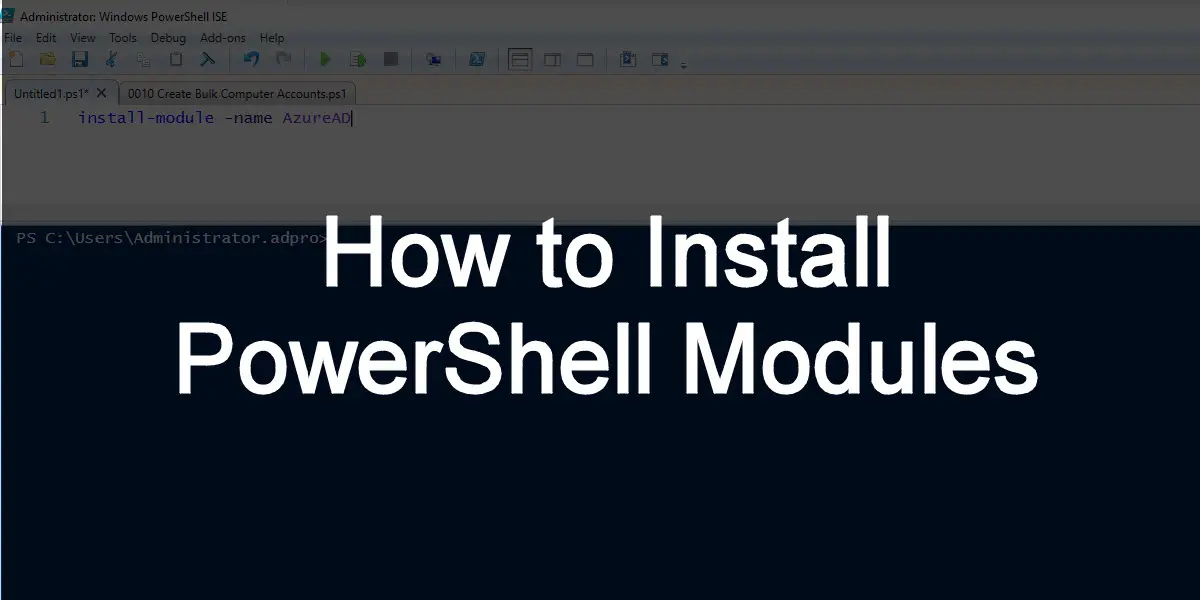 How to install PowerShell modules