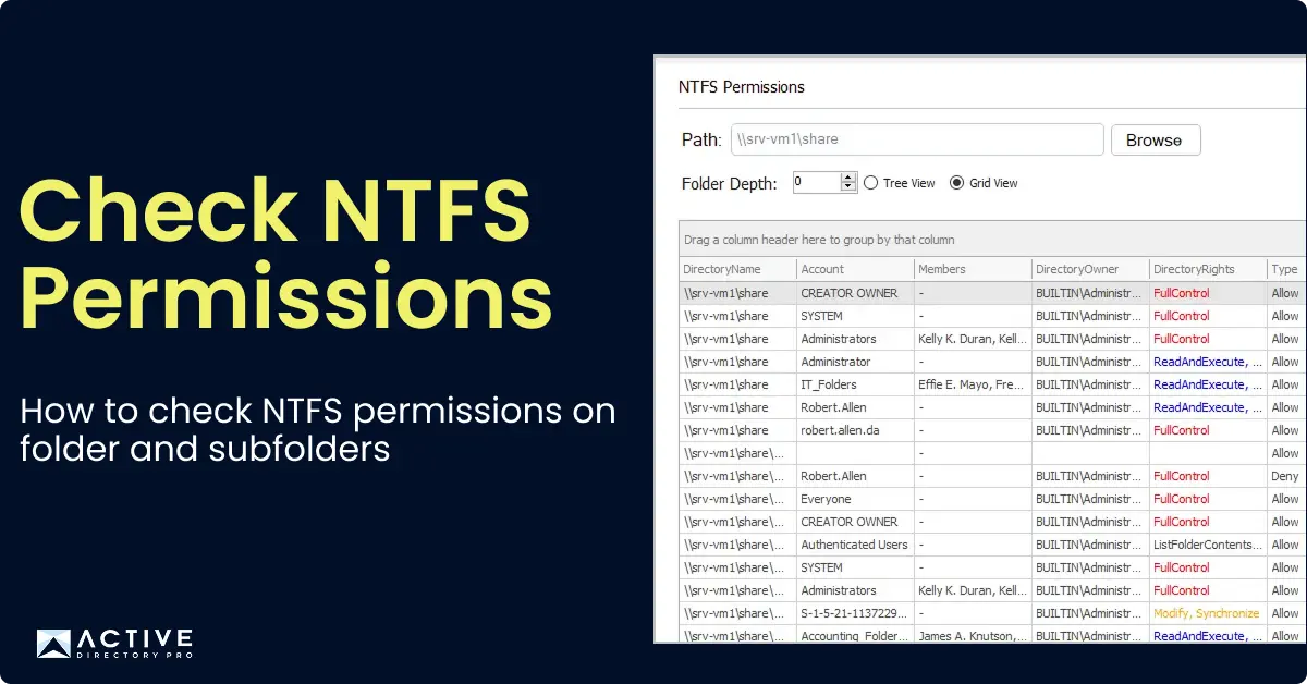 how to check ntfs permissions