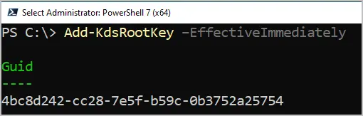 Add-KdsRootKey