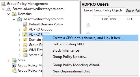 create new gpo