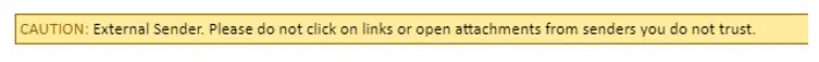 add disclaimer on e mails from External Domains