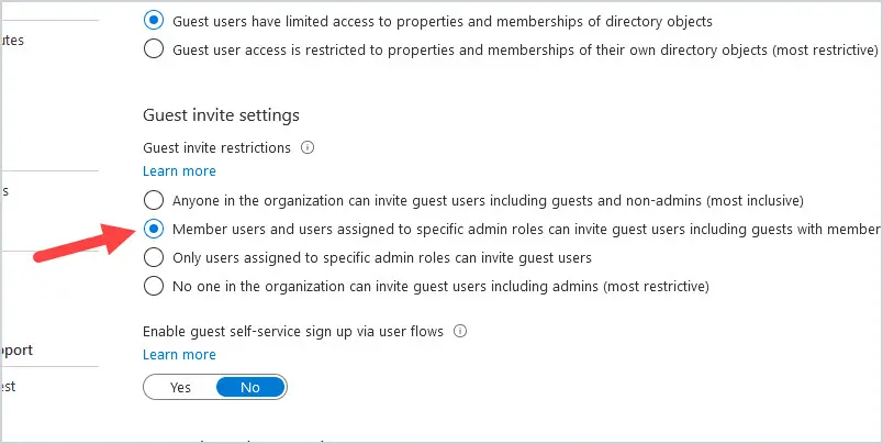guest invite settings