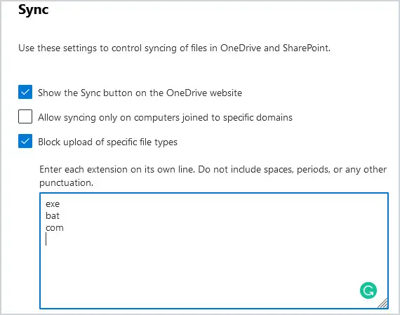 Limit Types of Files in SharePoint and OneDrive
