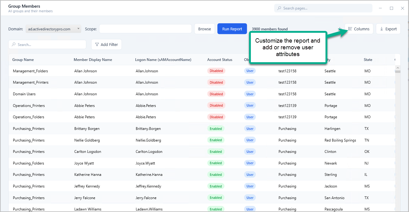 export ad group members with ad pro toolkit