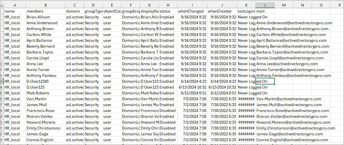 ad group members csv example
