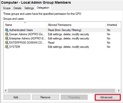 local admin group members