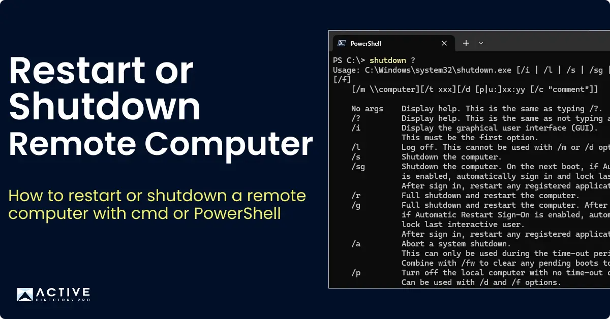 how to restart remote computer