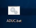Batch file saved on the desktop for launching ADUC as another user