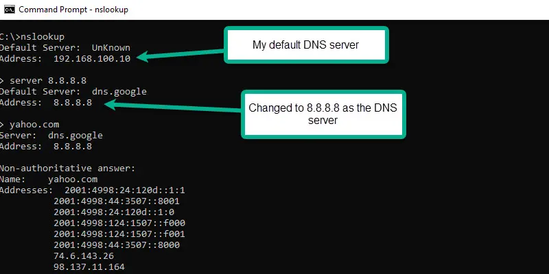 use dns external server
