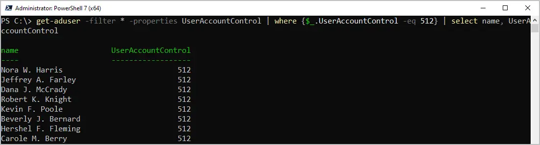 powershell get 512 flag