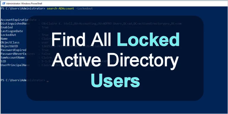 How to find active directory locked accounts