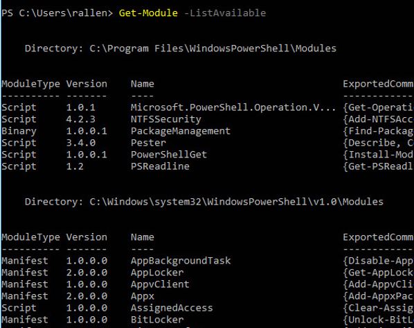 powershell export file list