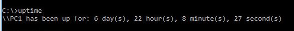 view system uptime windows server