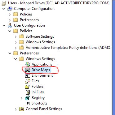 gpo mapped drives