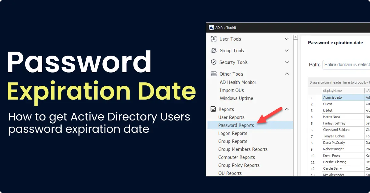 get password expiration date active directory